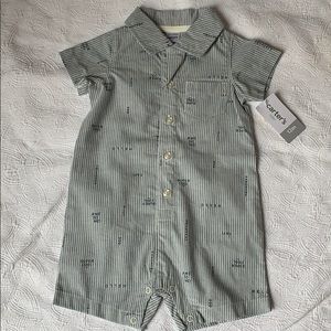 Carter’s baby boy romper. NWT. 12 Month.